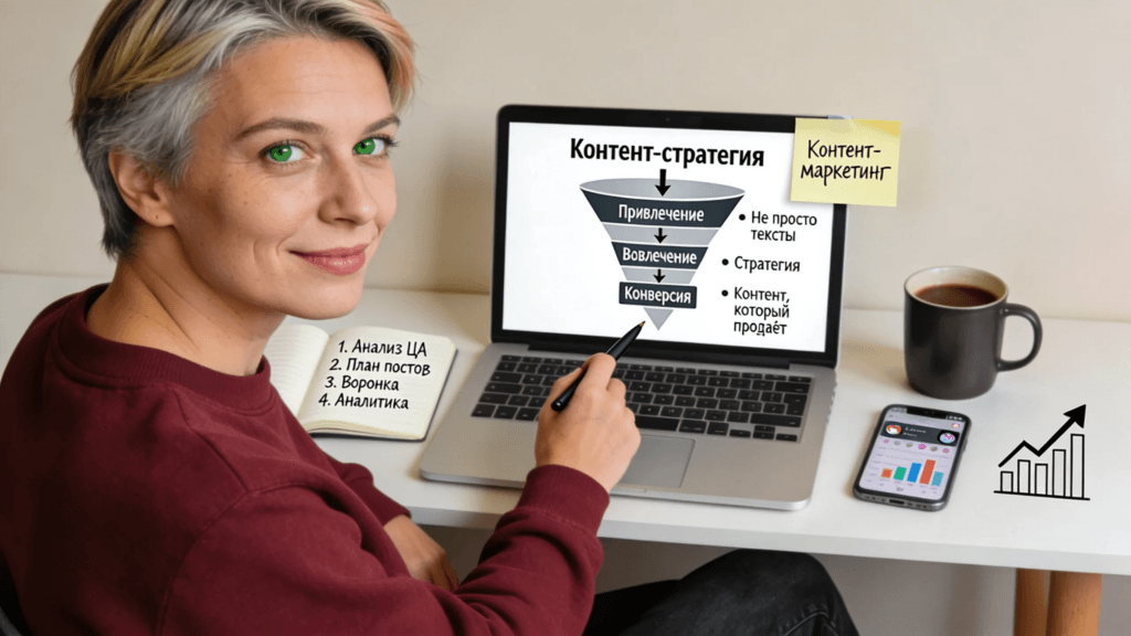 Контент-маркетинг

Умение создавать контент, который привлекает и конвертирует. Это не просто "писать тексты", а выстраивать стратегию.