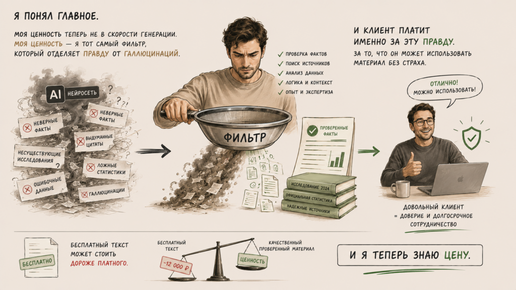 Бесплатный текст может стоить дороже платного. И я теперь знаю цену.
