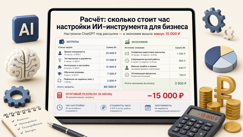 Настроили ChatGPT под рассылки — а экономия вышла минус 15 000 ₽