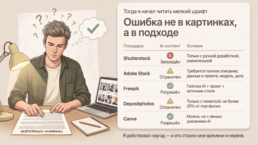 «Тогда я начал читать мелкий шрифт и понял: ошибка не в картинках, а в подходе»