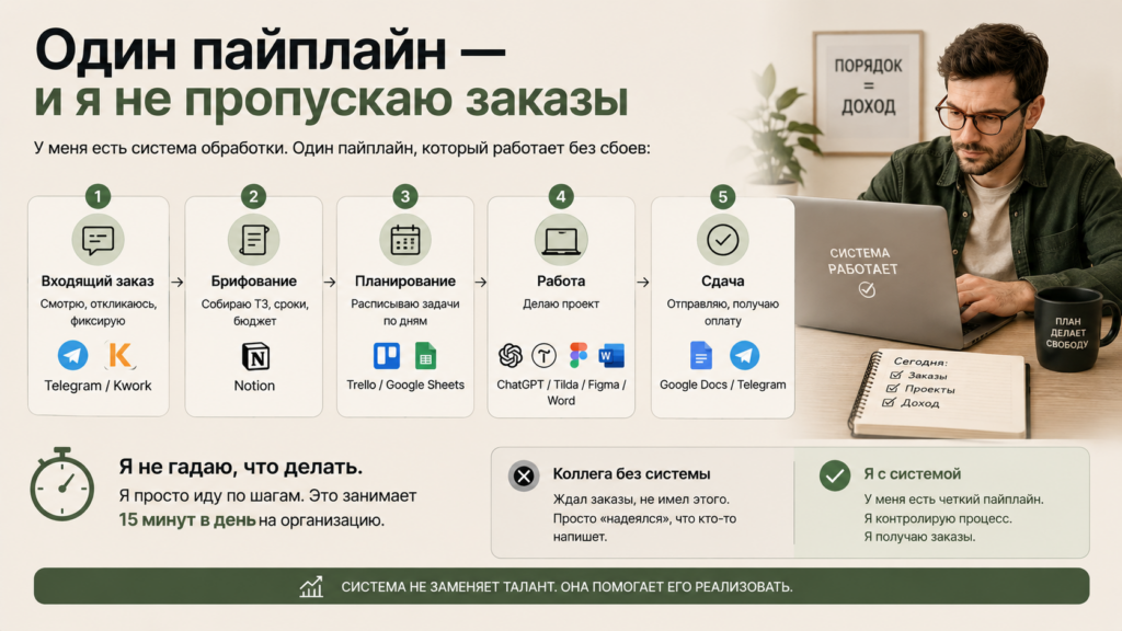«Один пайплайн — и я не пропускаю заказы»