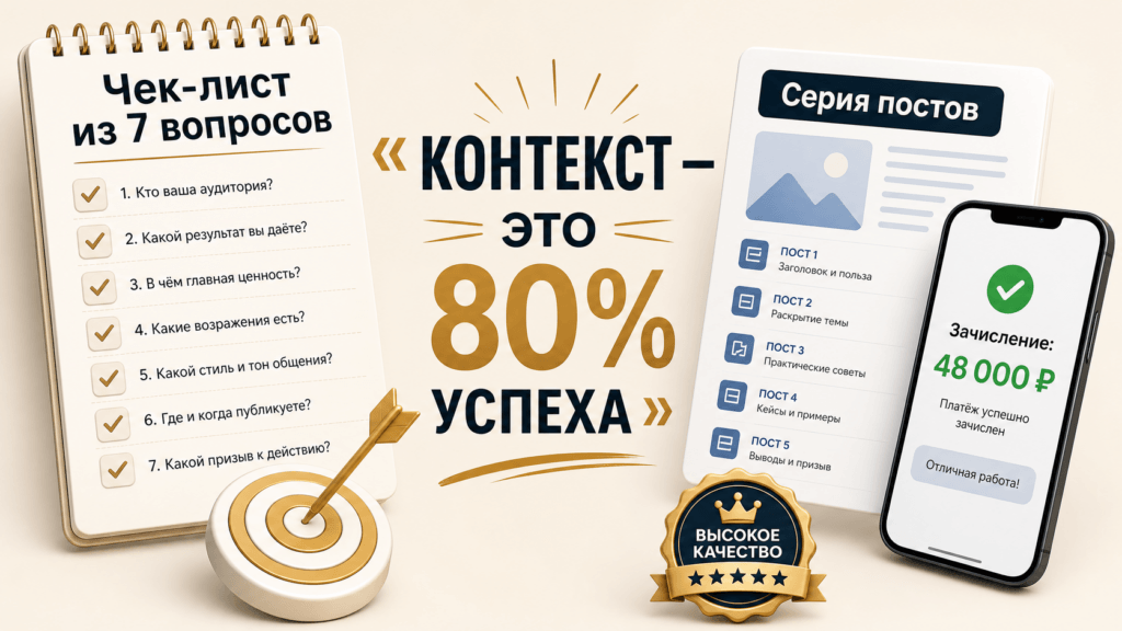 «Итог: контекст — это 80% успеха»