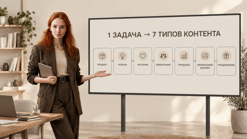 Как с помощью AI собрать основу контент-системы на неделю для небольшого бизнеса.